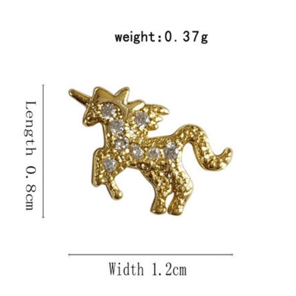 Dreamy unicorn and moon earrings - Picture 3 of 7